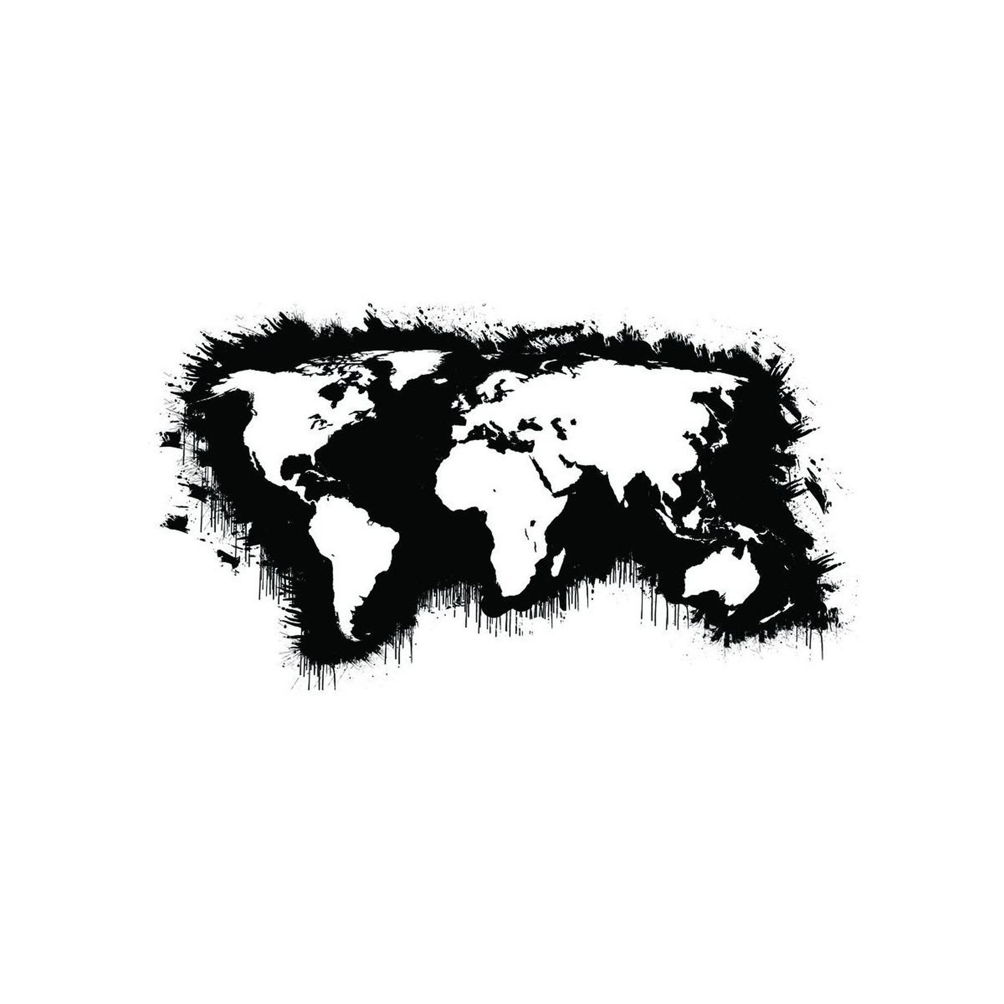 Voir la diapositive 2 : Paris Prix Papier Peint  White Continents, Black Oceans