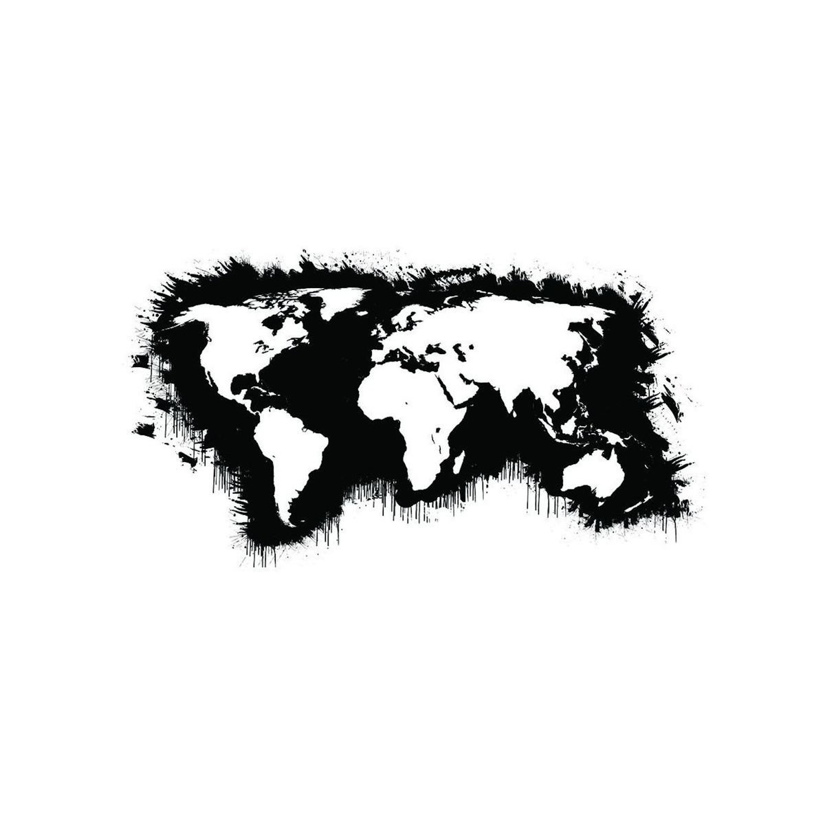 Paris Prix Papier Peint  White Continents, Black Oceans