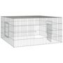 Voir la diapositive 4 : VIDAXL Cage a lapin 110x110x55 cm Fer galvanise