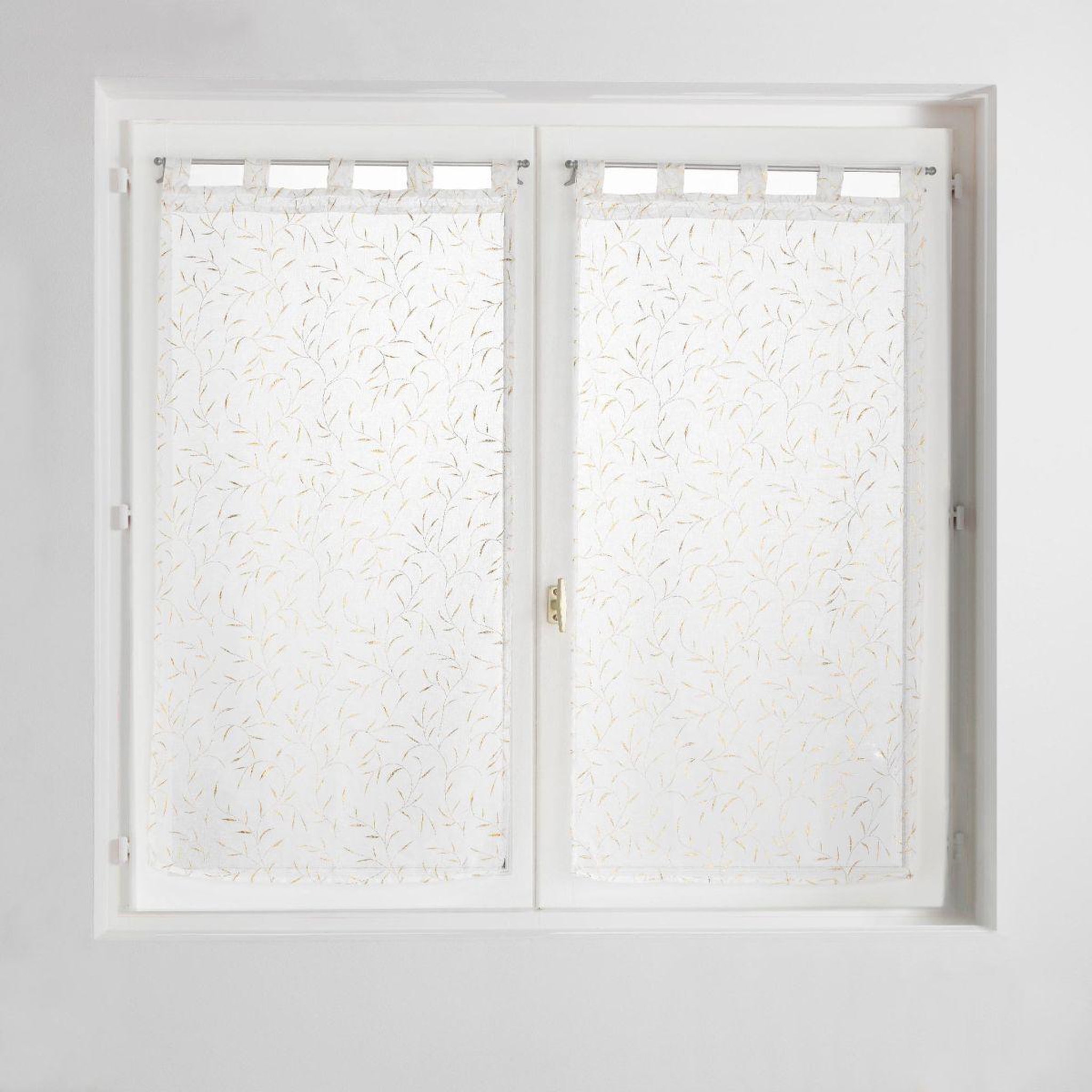 Douceur d'Intérieur Paire de voilages à passants  maissa  60x160cm or