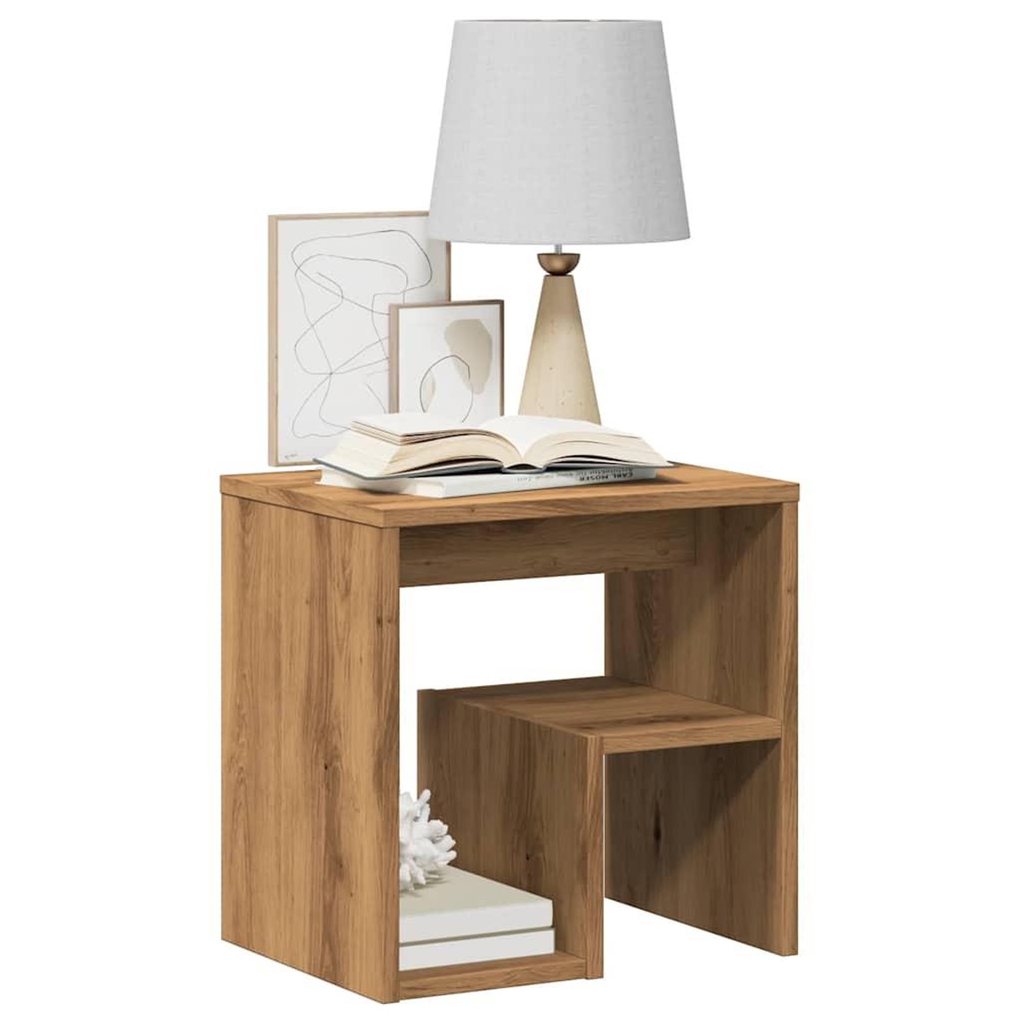 VIDAXL Tables de chevet 2 pcs chene artisanal bois d'ingenierie