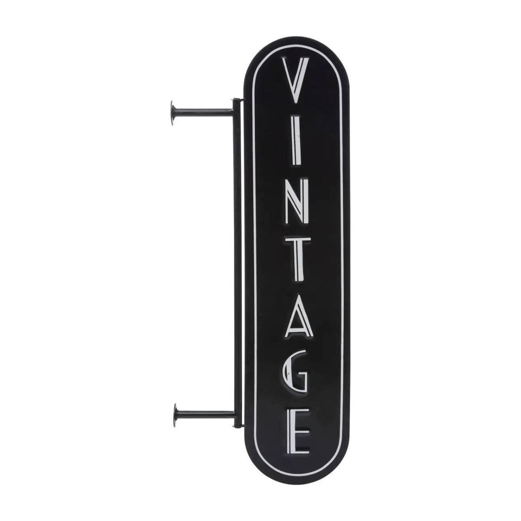 ATMOSPHERA Décoration murale en métal  vintage  55cm noir