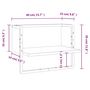 Voir la diapositive 6 : VIDAXL Etagere murale avec barre chene marron 40x25x30 cm