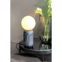 Leitmotiv Lampe à poser design boule Gala effet marbré - H. 32 cm - Noir