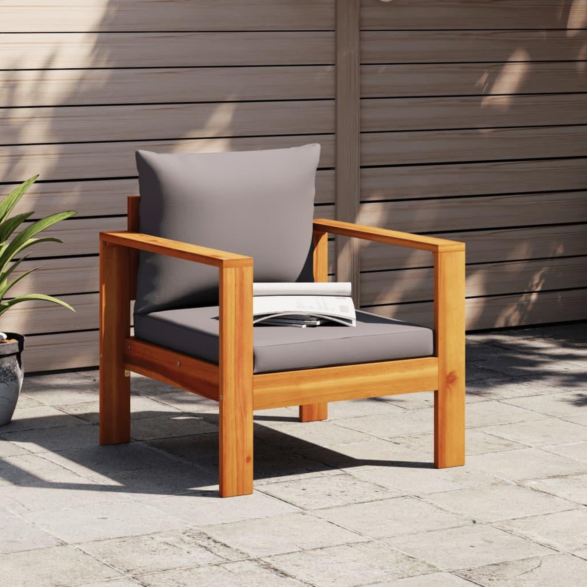 VIDAXL Chaise de jardin avec coussins bois massif d'acacia