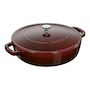 Voir la diapositive 2 : Staub Sauteuse Staub Chistera en fonte émaillée 24 cm Grenadine