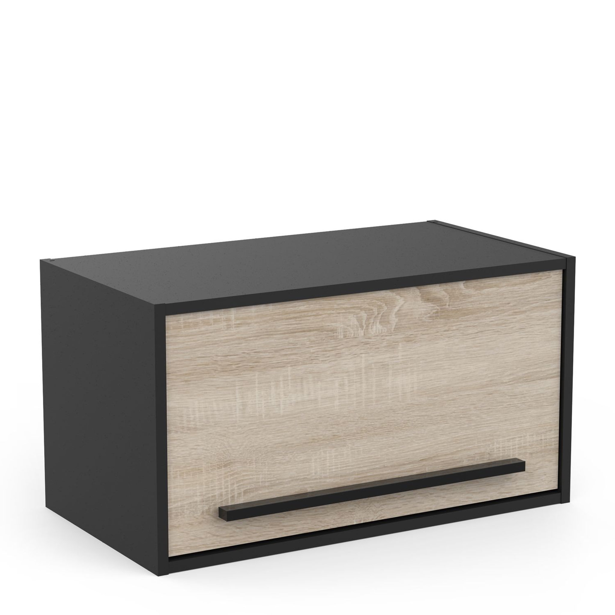 Voir la diapositive 4 : Meuble de cuisine haut sur hotte 1 abattant style industriel L64cm BRICKHOUSE