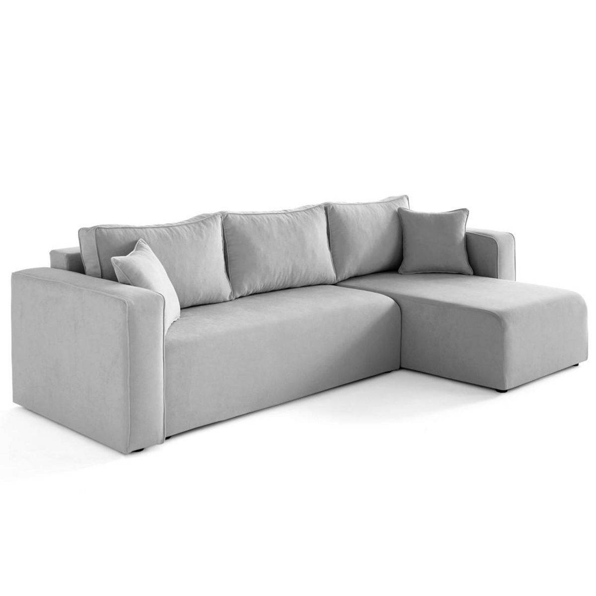 BEST MOBILIER Topaze - canapé d'angle déhoussable réversible 4 places en tissu