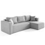 Voir la diapositive 3 : BEST MOBILIER Topaze - canapé d'angle déhoussable réversible 4 places en tissu
