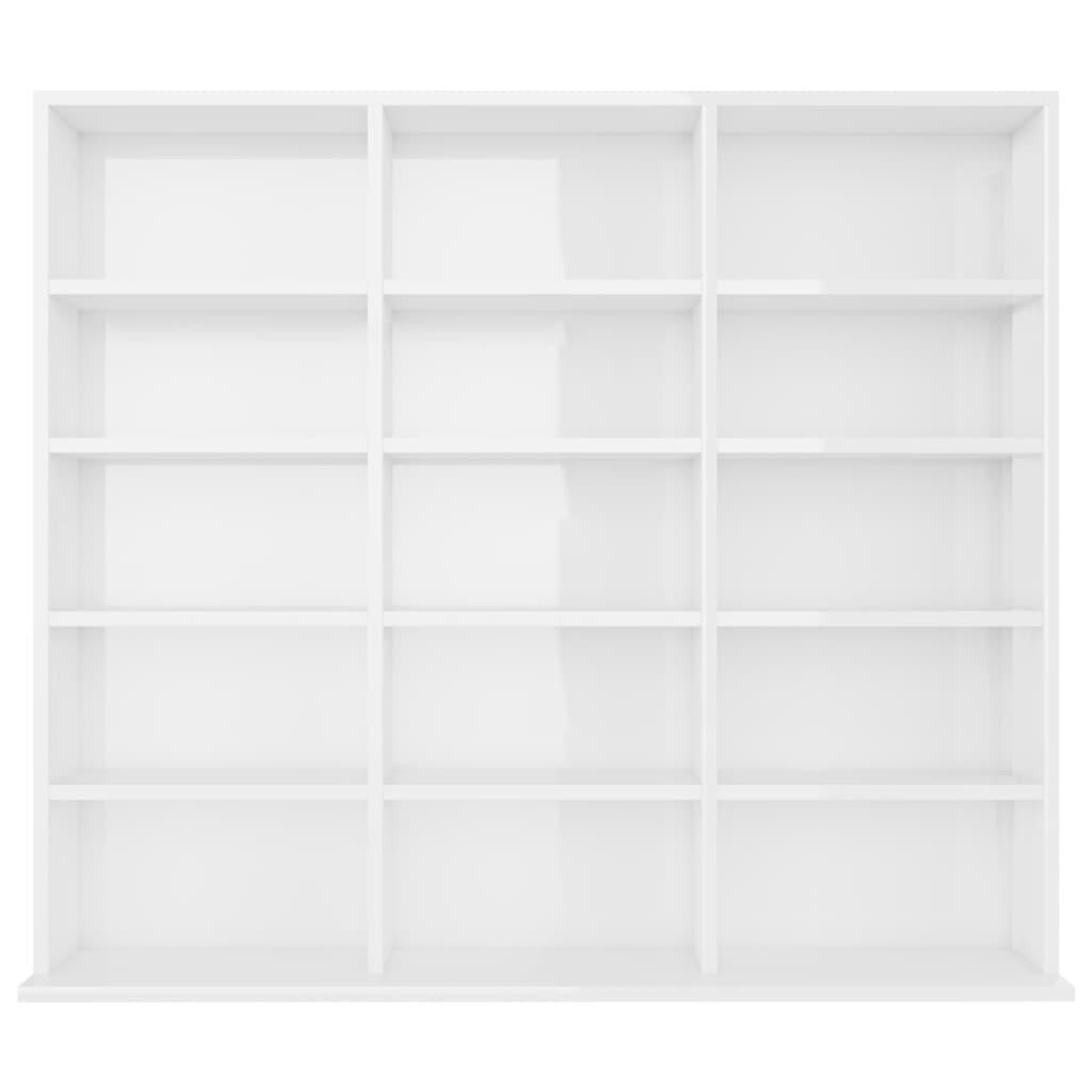 Voir la diapositive 4 : VIDAXL Armoire a CD Blanc brillant 102x23x89,5 cm Bois d'ingenierie