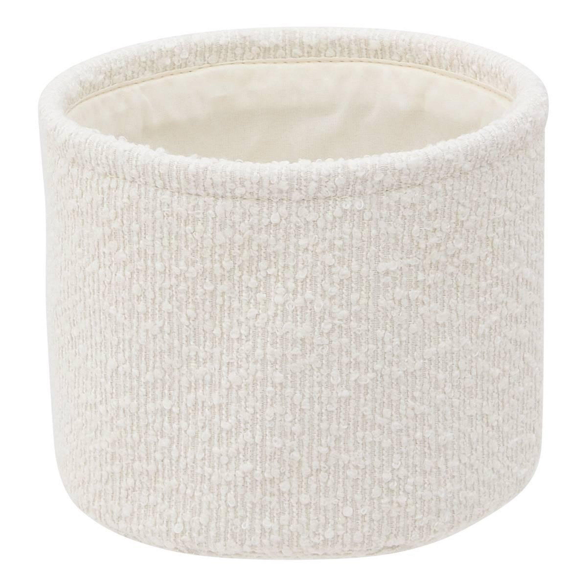 Voir la diapositive 4 : FIVE Lot de 3 Paniers de Rangement Bouclette  Yla  18cm Blanc