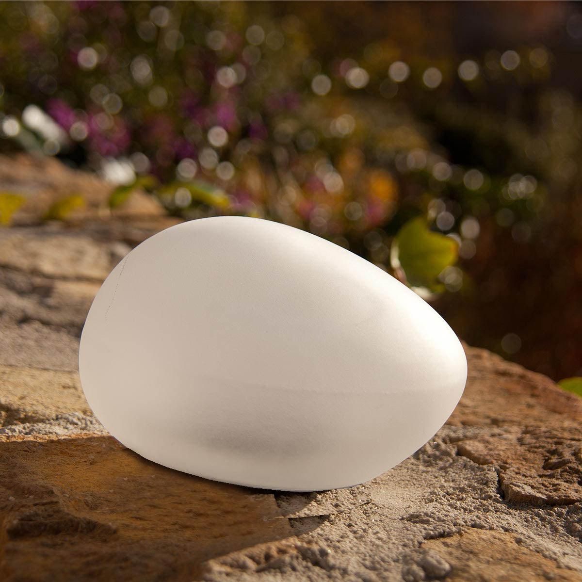 Lumisky Lampe solaire décorative galet SOLENZARA Transparent Verre D16cm