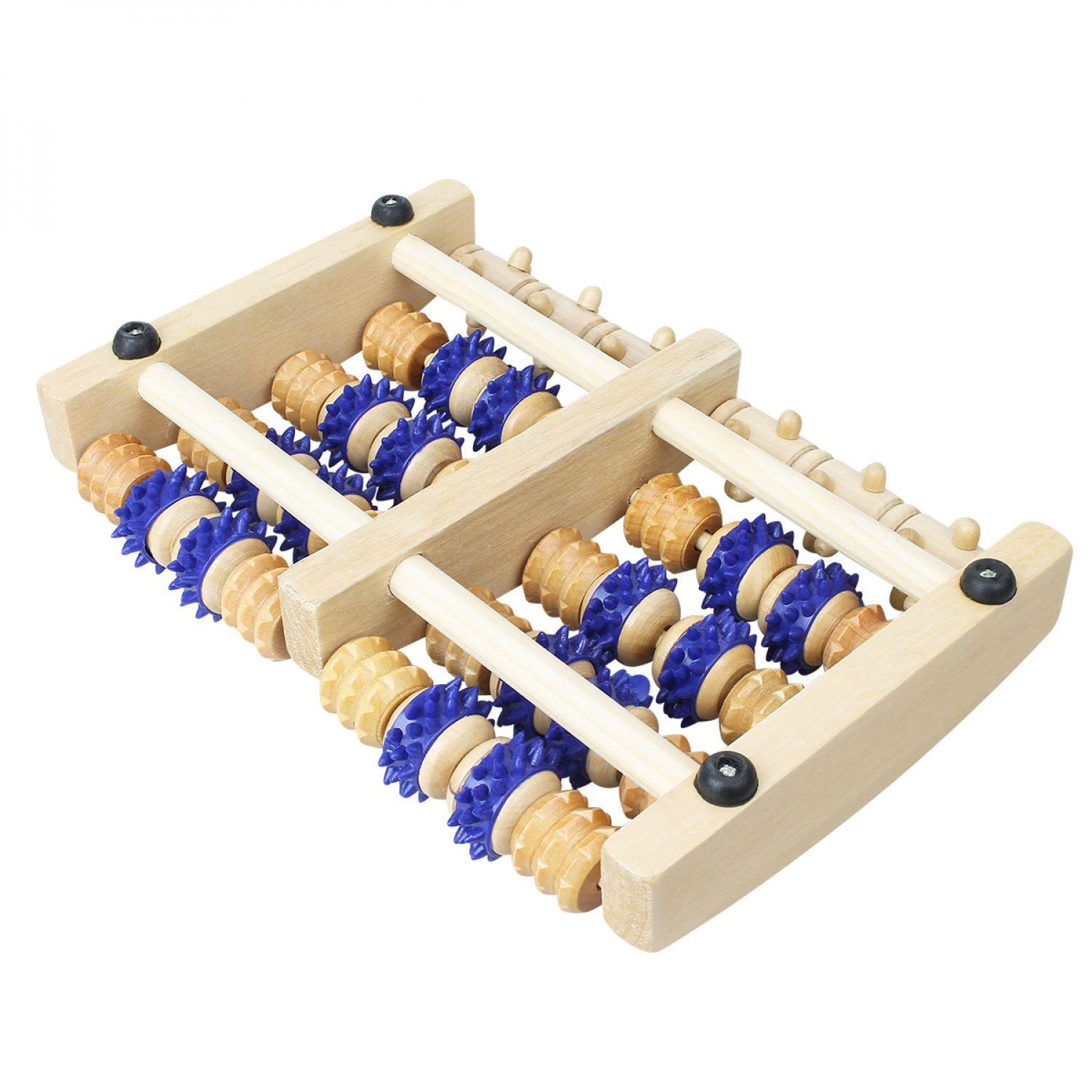 Voir la diapositive 3 : VIVEZEN Rouleau de massage en bois pour pieds - 27 x 18 cm