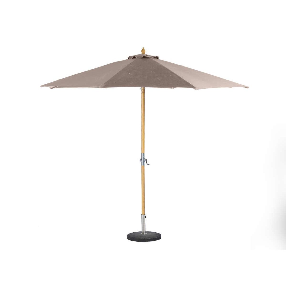 HESPERIDE Parasol droit rond Tinaei Taupe - 3 m - Hespéride