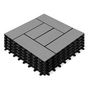 Voir la diapositive 1 : ID MARKET Lot de 5 dalles de terrasse mosaïque WODHY clipsables bois composite gris 30 x 30 cm