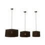 Voir la diapositive 2 : Paris Prix Lot de 3 Lampes Suspension  Moonj  50cm Noir