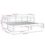 Voir la diapositive 6 : VIDAXL Lit coulissant sans matelas noir 2x(90x190) cm