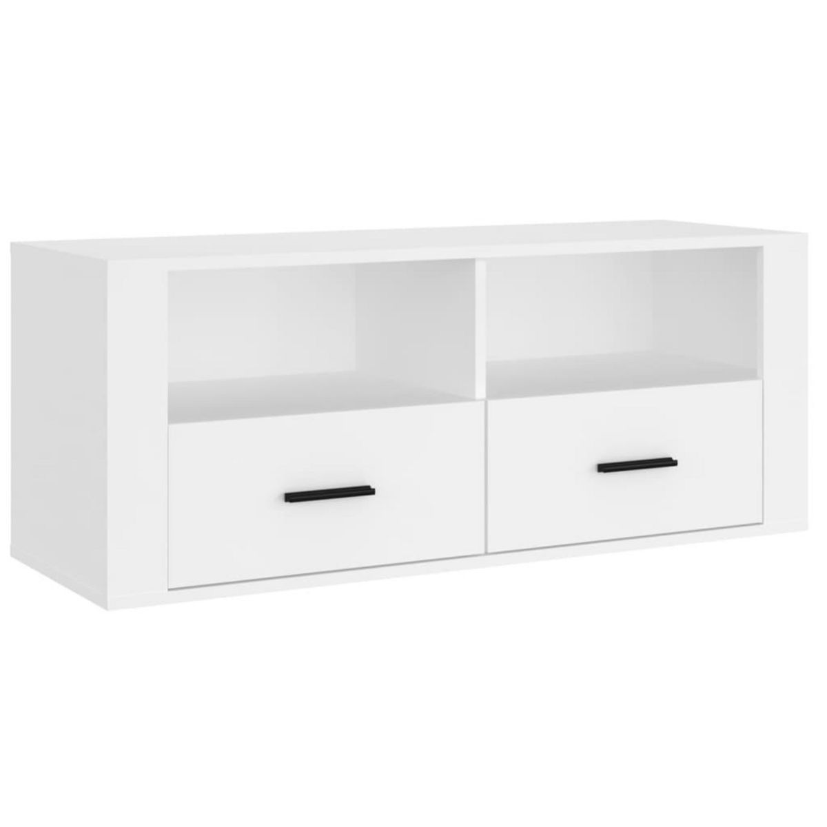 VIDAXL Meuble TV Blanc 100x35x40 cm Bois d'ingenierie