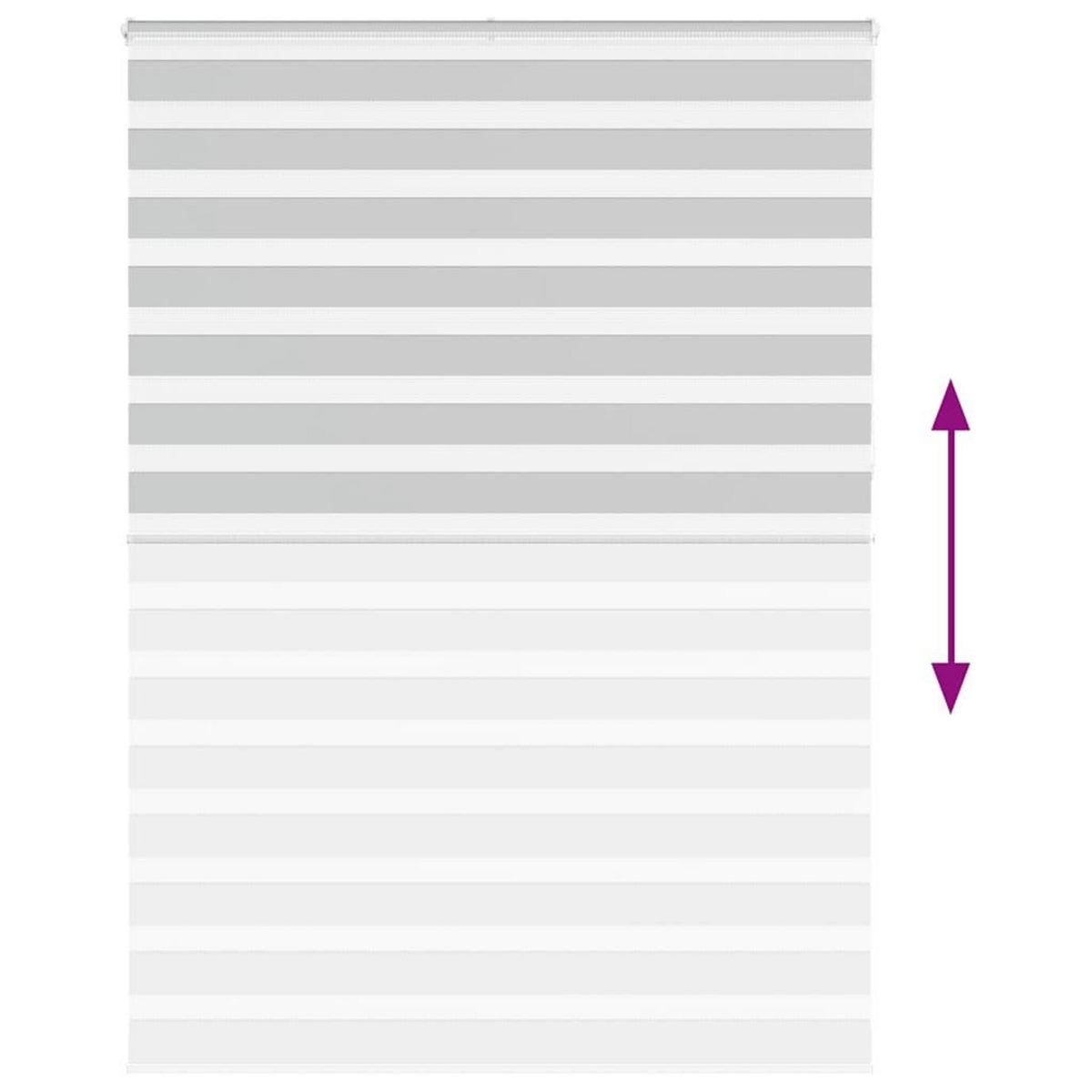 VIDAXL Store zebre gris clair largeur du tissu 150,9 cm polyester