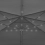Voir la diapositive 5 : ID MARKET Parasol déporté inclinable rotatif 360 CALVI LED gris 3x4 M avec 4 dalles et housse