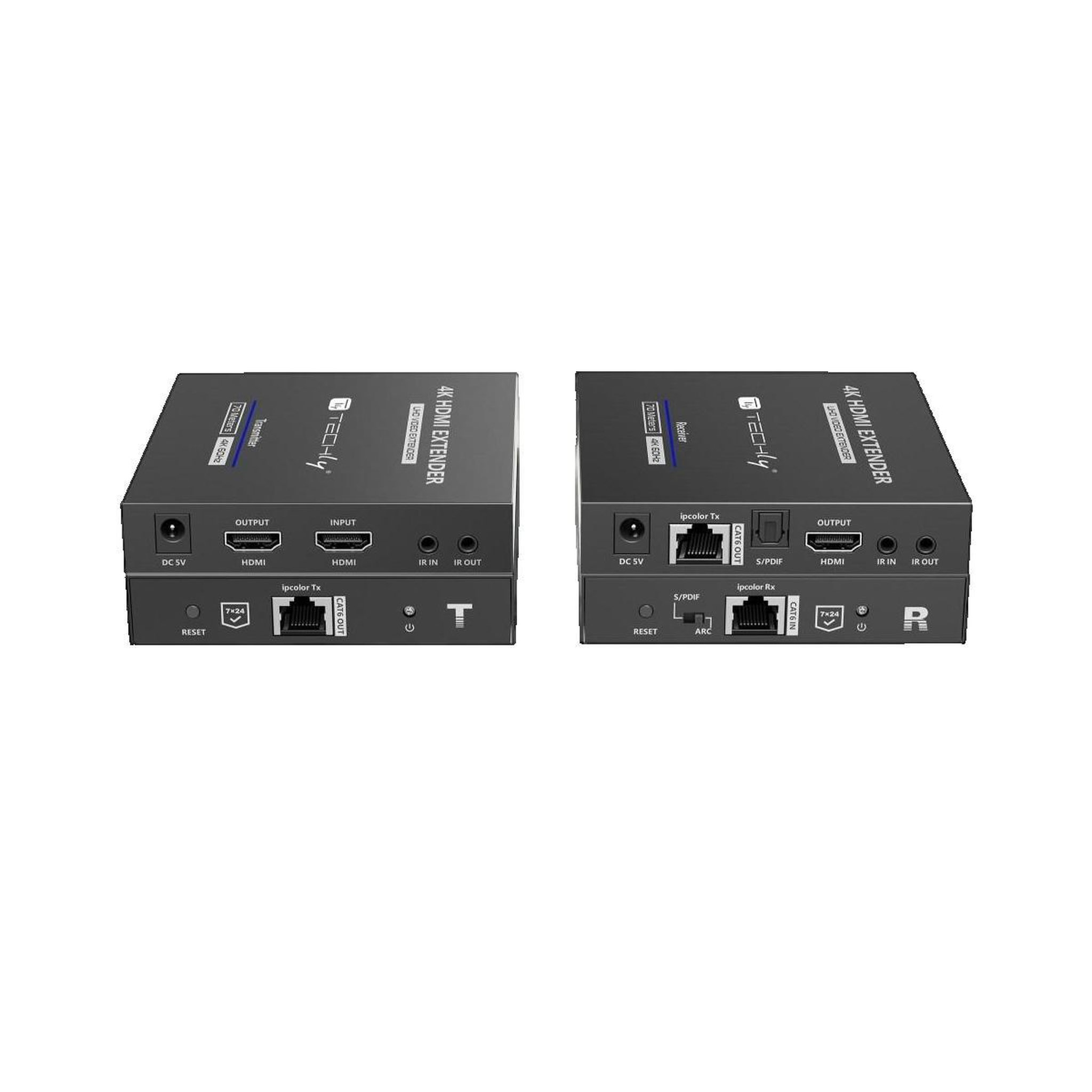 TECHLY Extenseur HDMI Techly IDATA EXT-676 avec transmission jusqu'à 70 mètres