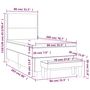 Voir la diapositive 6 : VIDAXL Sommier a lattes de lit avec matelas Gris clair 80x200 cm Tissu
