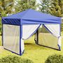 Voir la diapositive 1 : VIDAXL Tente de reception pliable avec parois Bleu 3x3 m