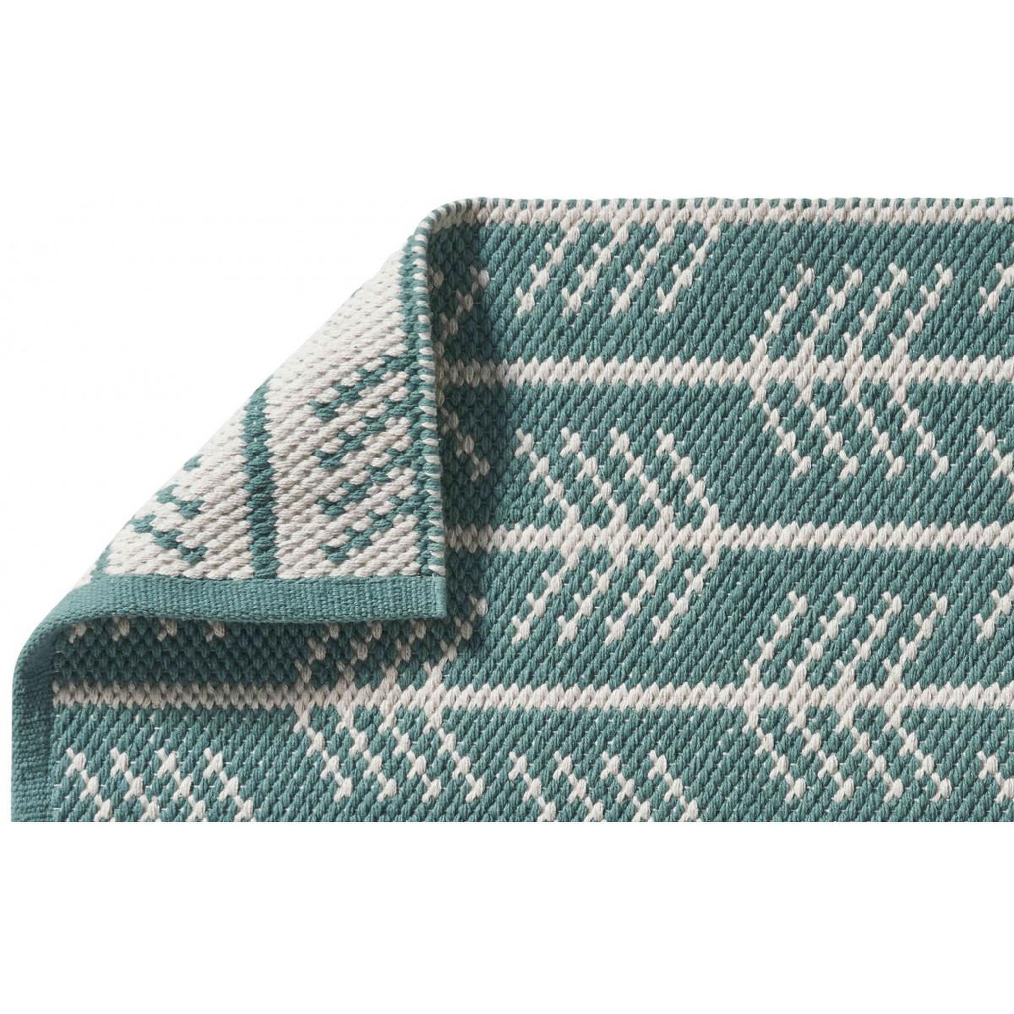 Voir la diapositive 2 : GUY LEVASSEUR Tapis de bain en coton fantaisie vert 50x80cm