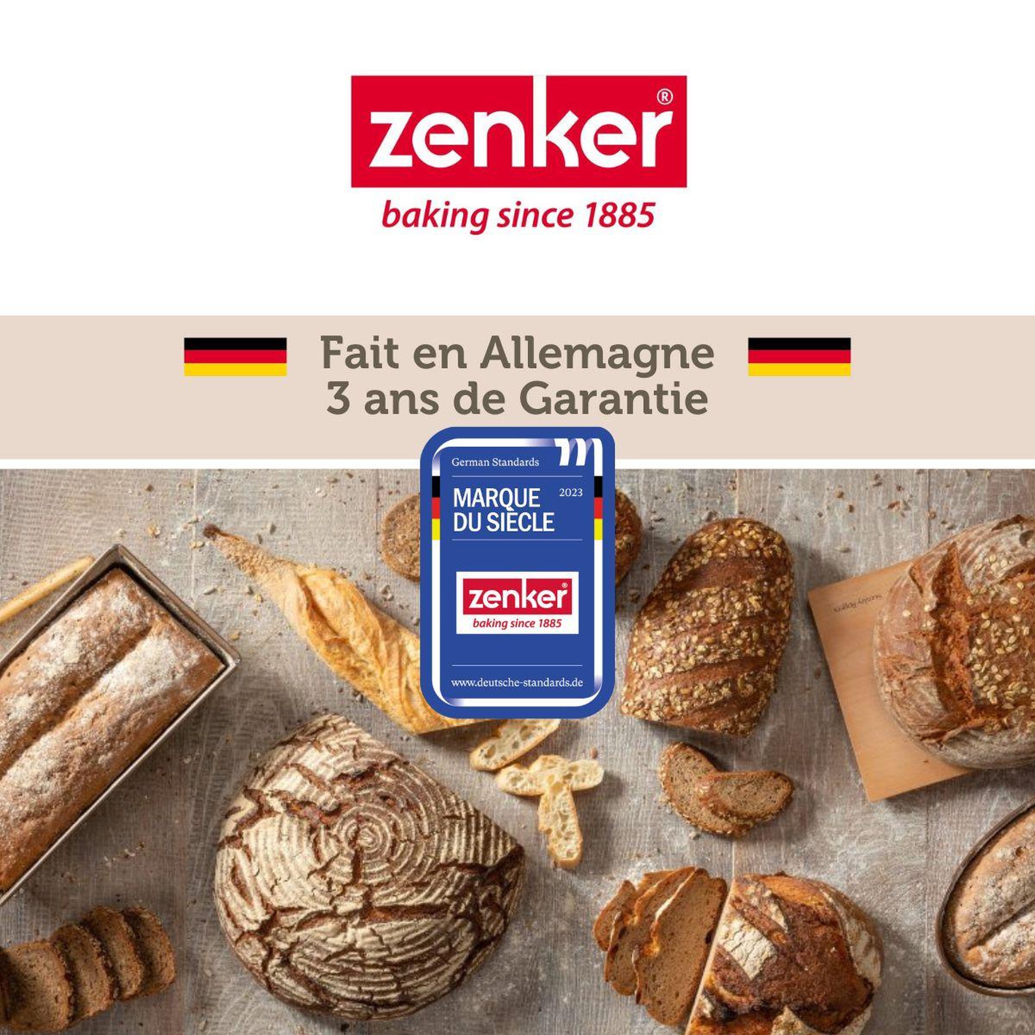 Voir la diapositive 6 : ZENKER Ensemble de 2 moules à pain 31cm zenker pure