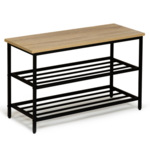 ID MARKET Banc d'entrée chaussures DETROIT design industriel