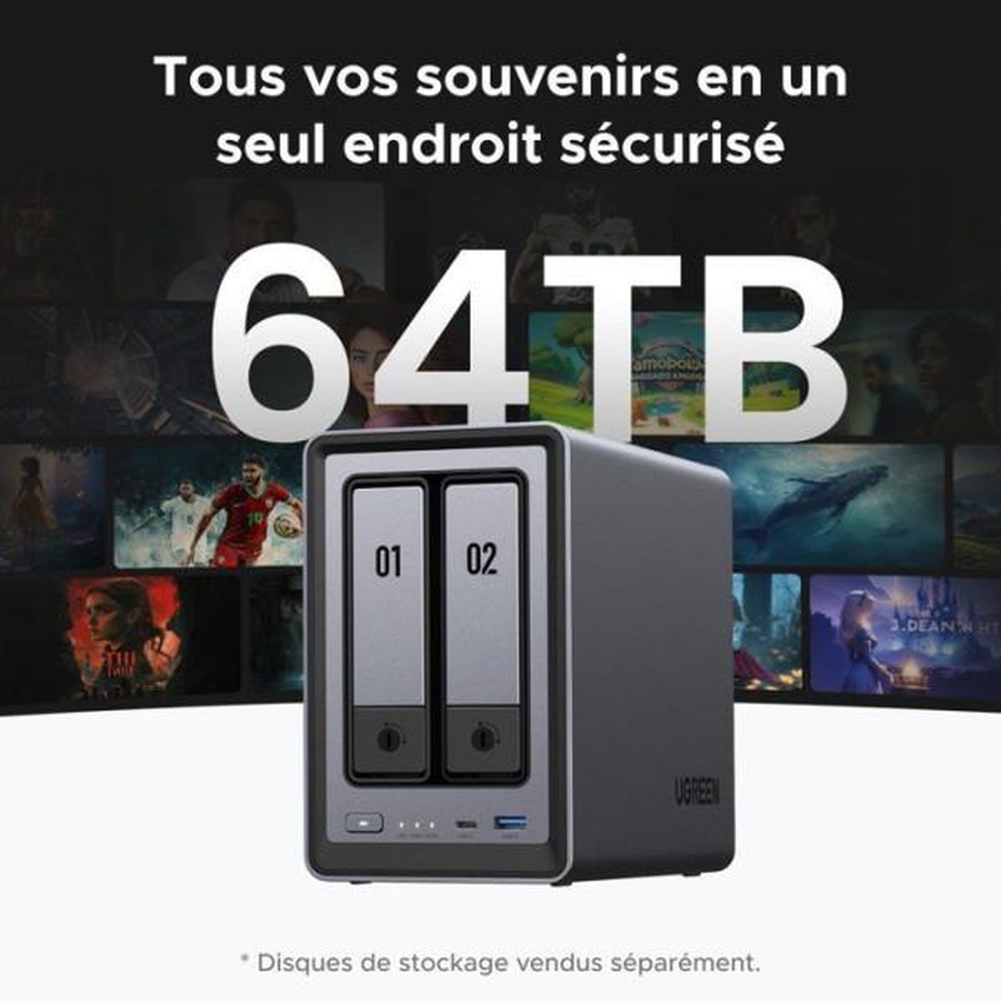 Voir la diapositive 3 : UGREEN Serveur nas - ugreen - dxp2800 - 2 baies - 8 go