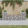 Voir la diapositive 1 : VIDAXL Banc de jardin design gabion 183x41x60,5cm bois de pin impregne