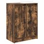 Voir la diapositive 4 : VIDAXL Armoire à chaussures chêne fumé 57x34x76 cm bois d ingénierie