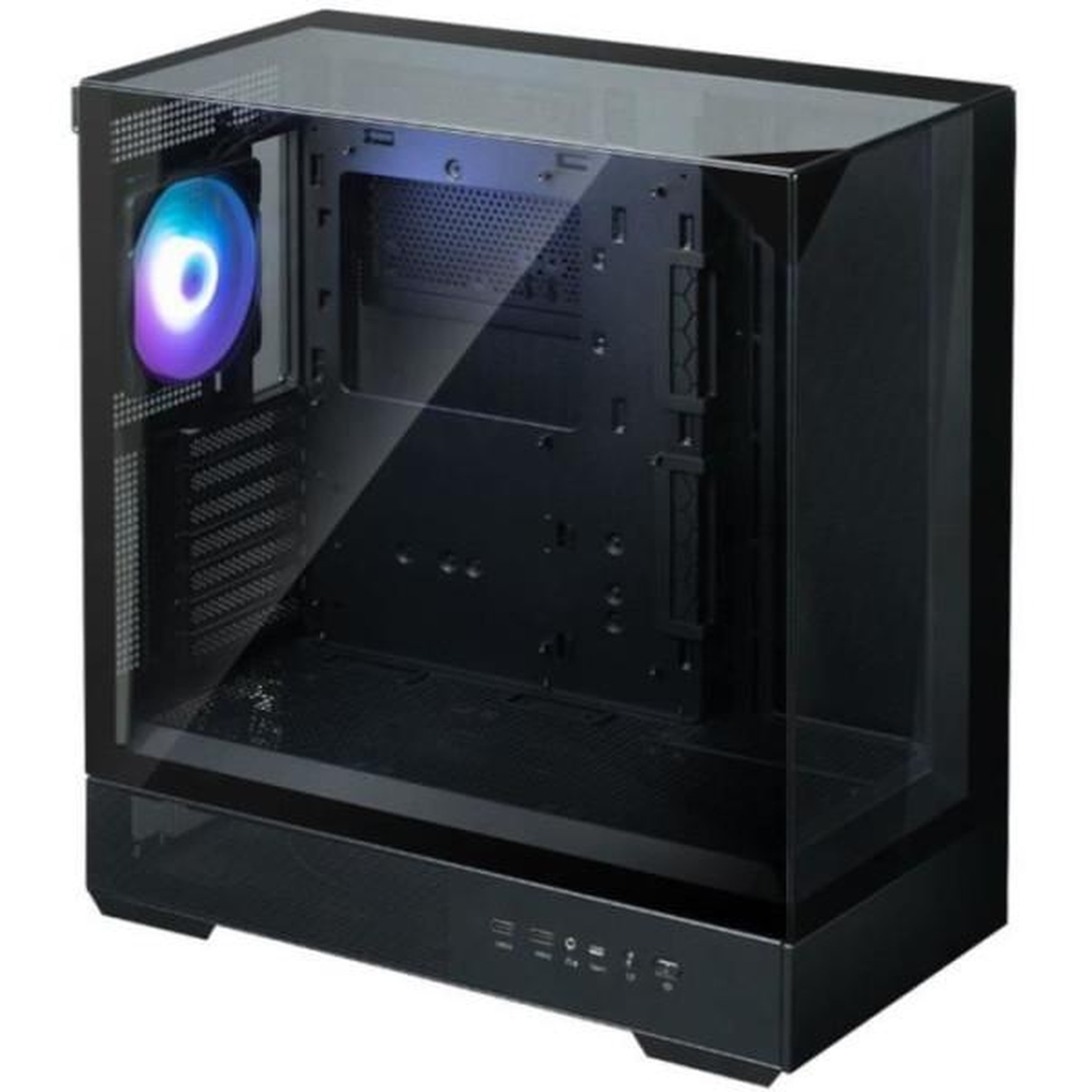 Voir la diapositive 2 : Zalman Boitier sans alimentation - ZALMAN P40 Prism Plus - Moyen tour - Format ATX - Noir
