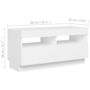 Voir la diapositive 6 : VIDAXL Meuble TV avec lumieres LED blanc 80x35x40 cm
