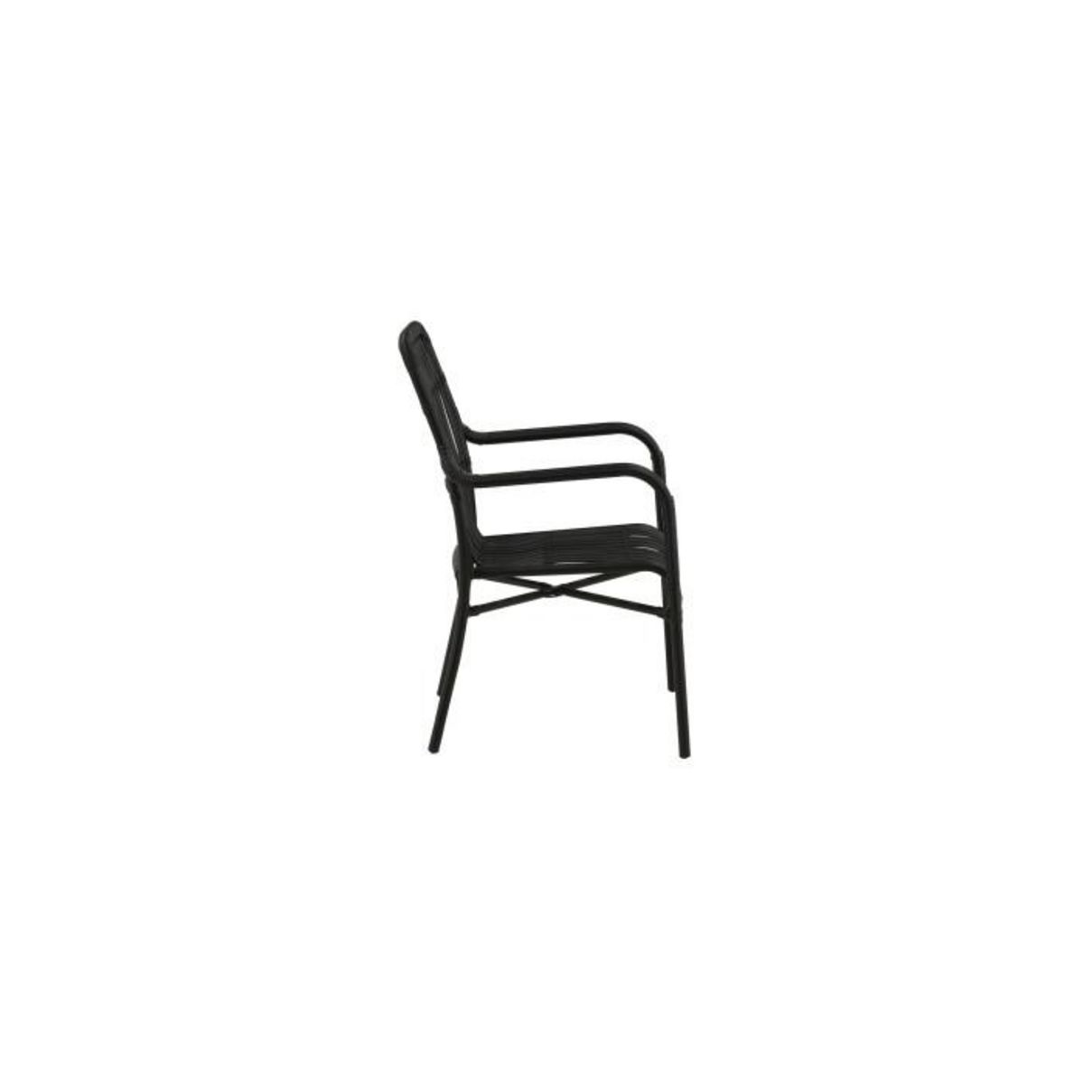 Paris Prix Chaise de Jardin en Rotin  Rizal  90cm Noir