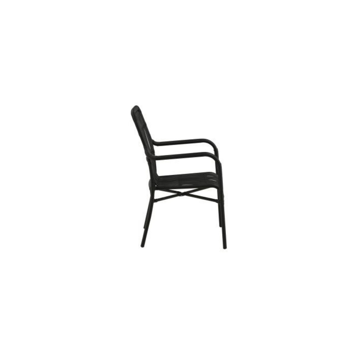 Paris Prix Chaise de Jardin en Rotin  Rizal  90cm Noir