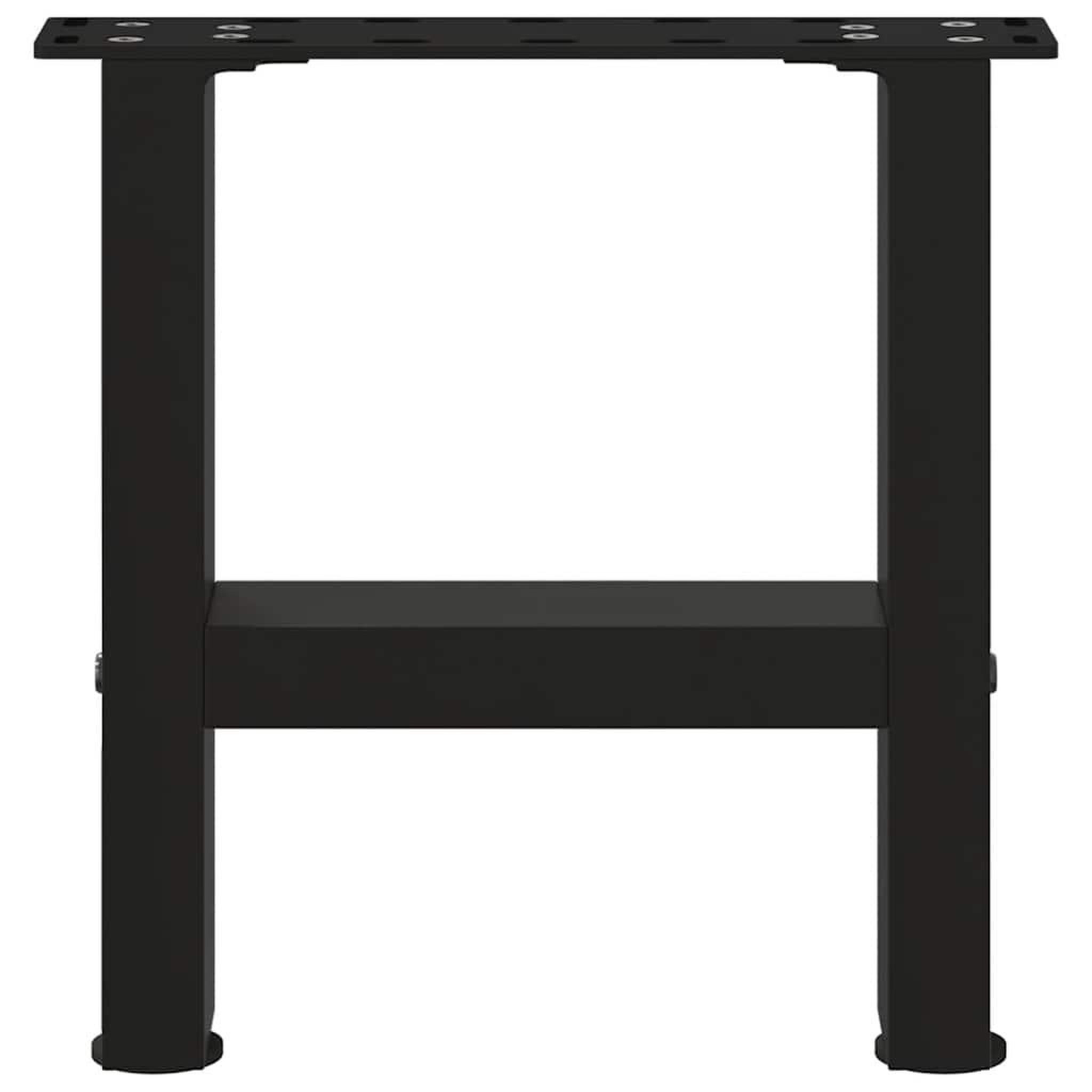 Voir la diapositive 5 : VIDAXL Pieds de table basse noir 2 pcs 40x(30-31) cm acier