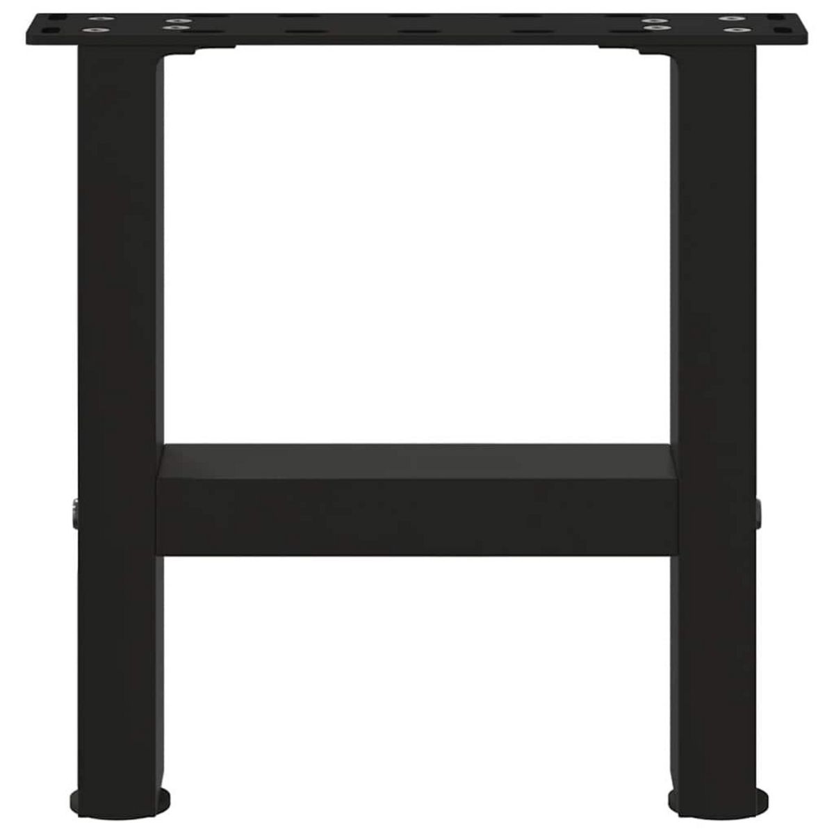 VIDAXL Pieds de table basse noir 2 pcs 40x(30-31) cm acier