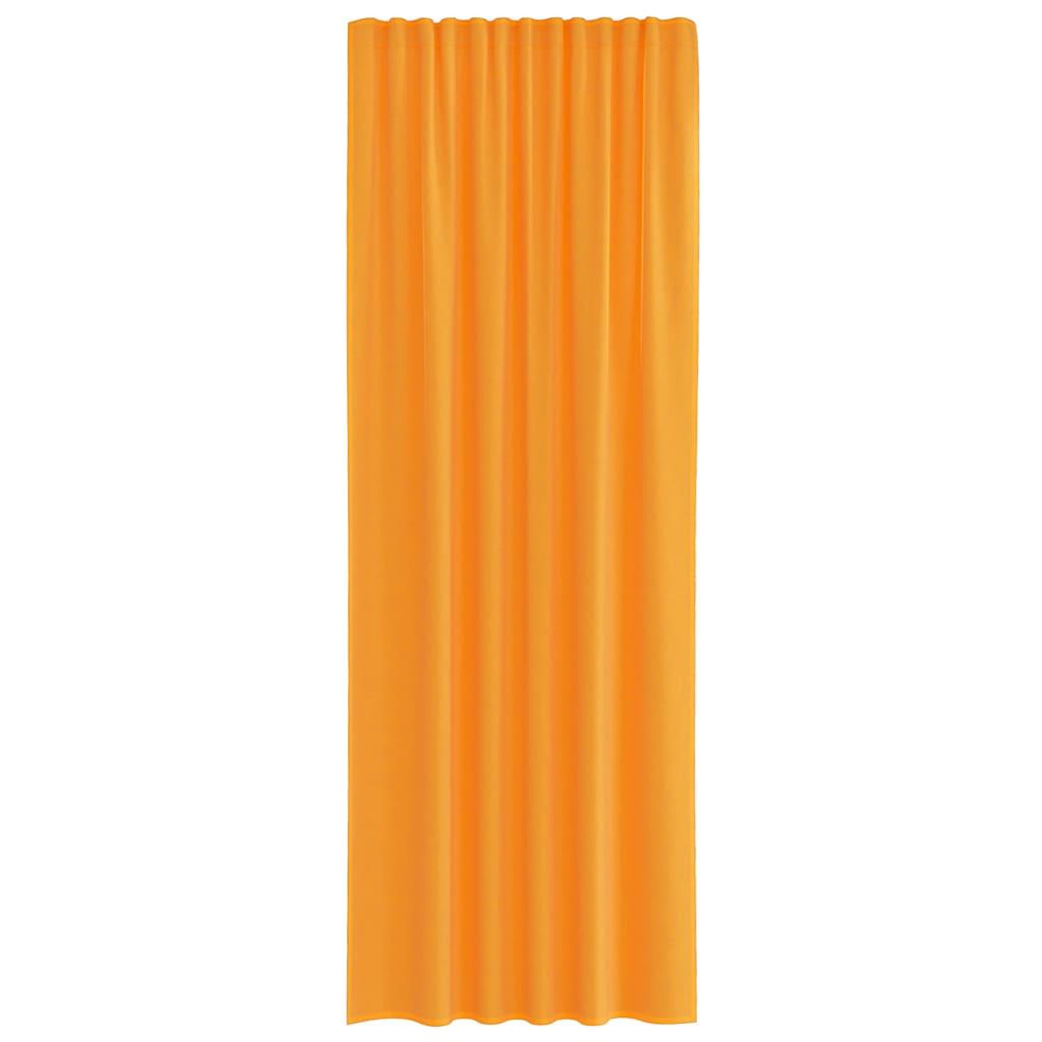 Voir la diapositive 4 : VIDAXL Rideaux en voile avec boucles 2 pcs orange 140x260 cm