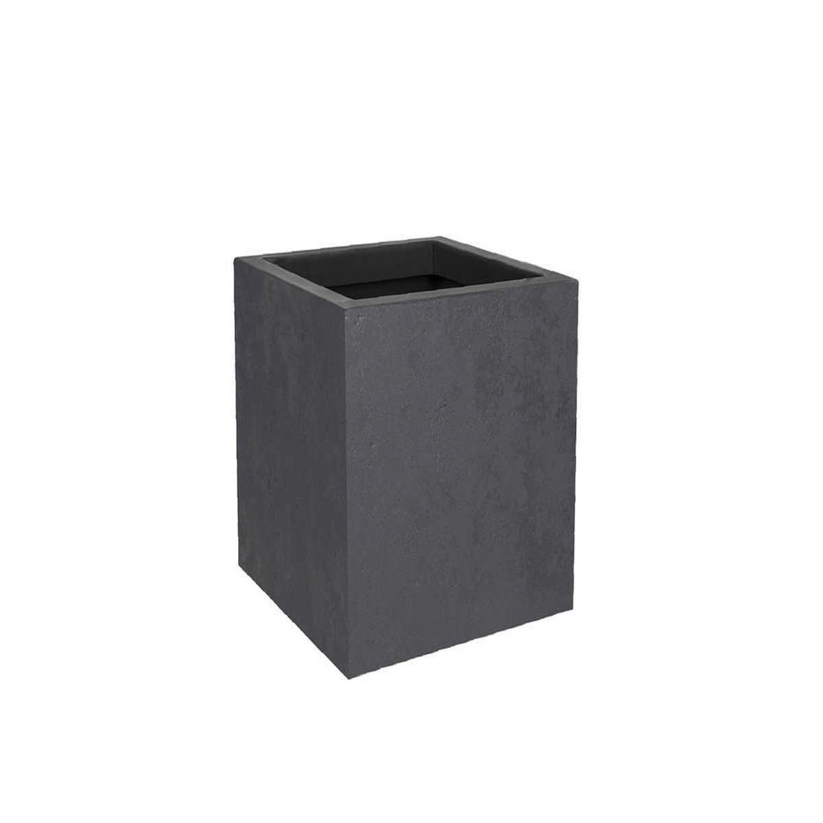 Eda Pot de fleurs carré Basalt Up 29,5 x 29,5 cm - 21 L - Gris anthracite - Eda