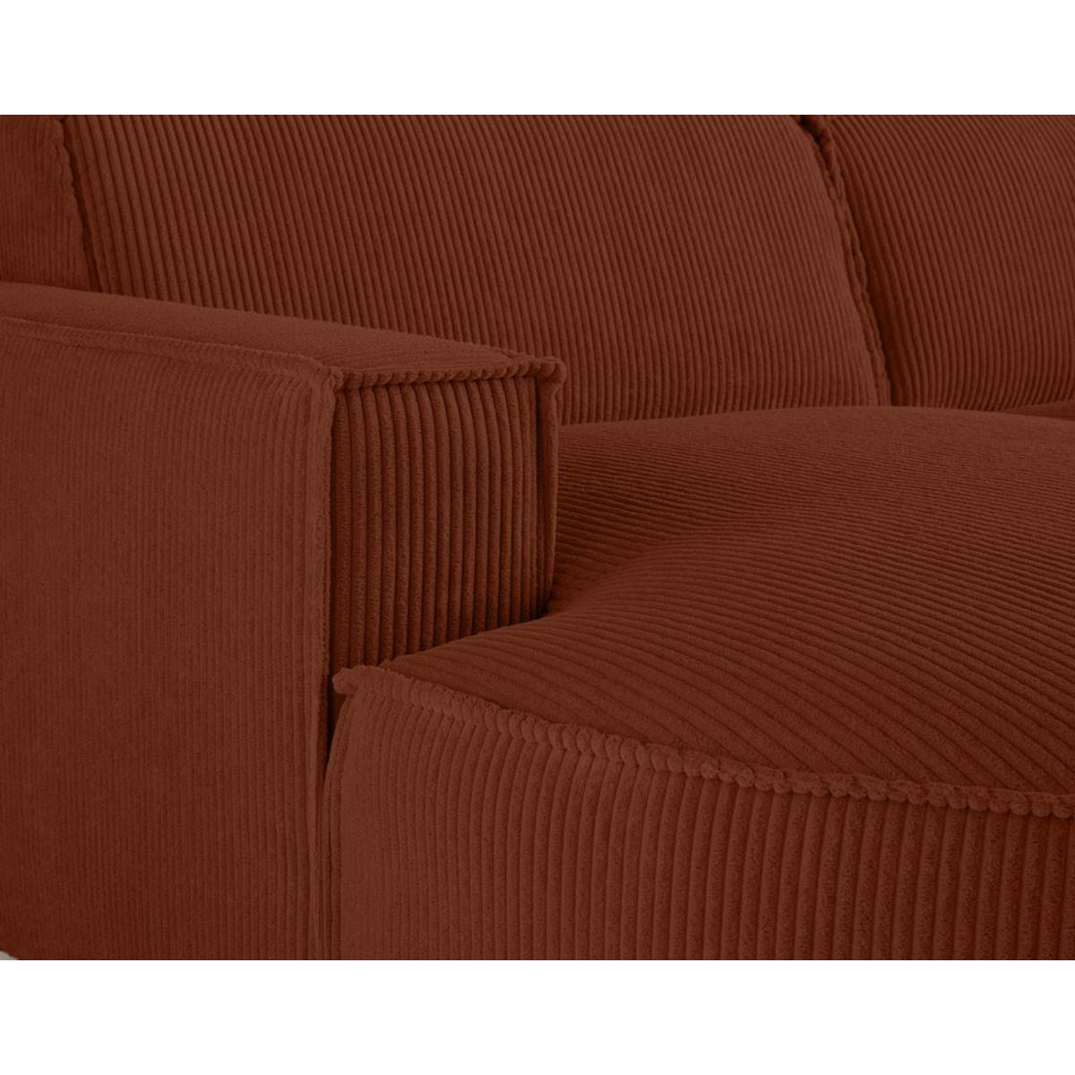 LISA DESIGN Spiaggia - canapé d'angle gauche - 4 places - en velours côtelé