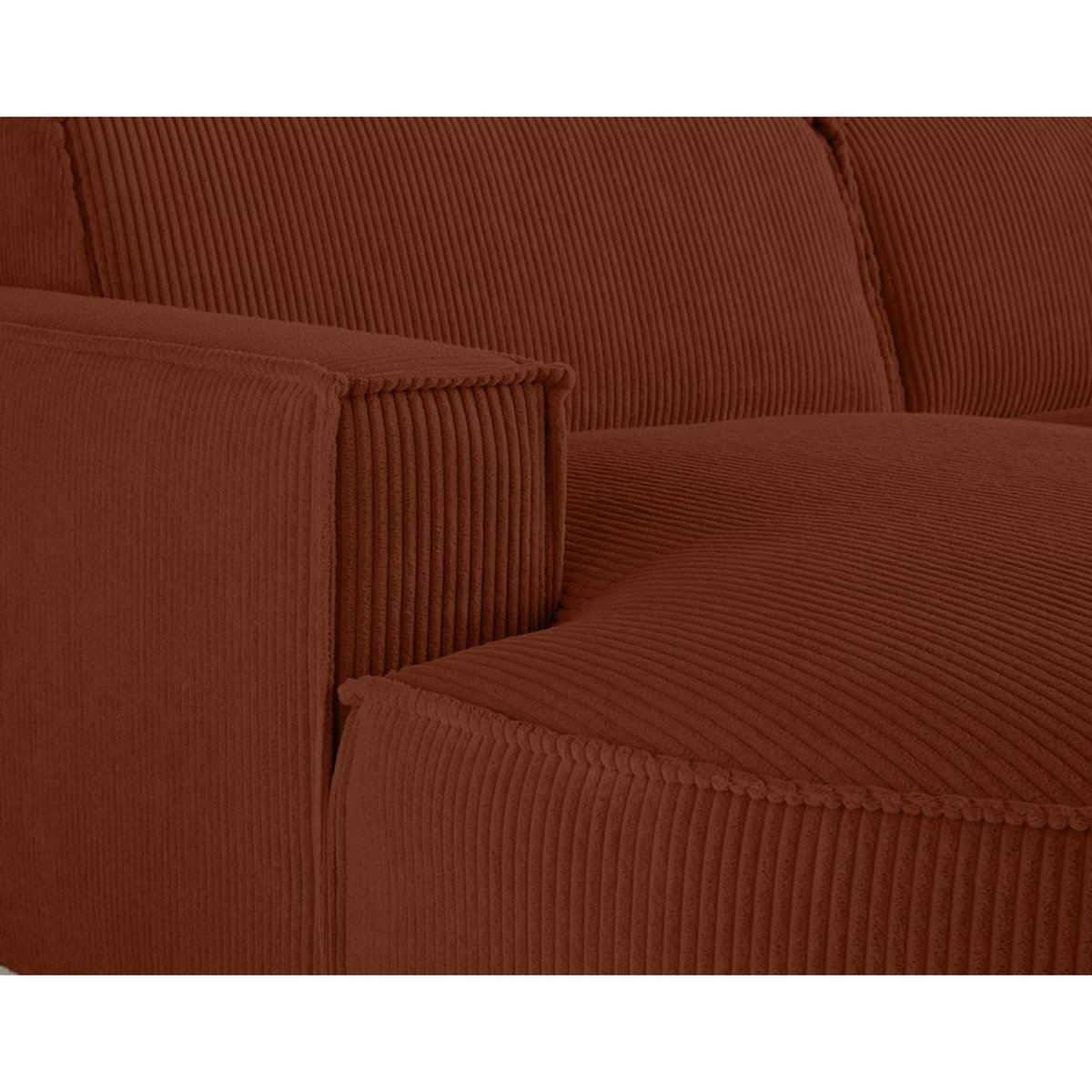 LISA DESIGN Spiaggia - canapé d'angle gauche - 4 places - en velours côtelé