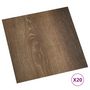 Voir la diapositive 2 : VIDAXL Dalles de plancher autoadhesives 20 pcs PVC 1,86 m^2 marron