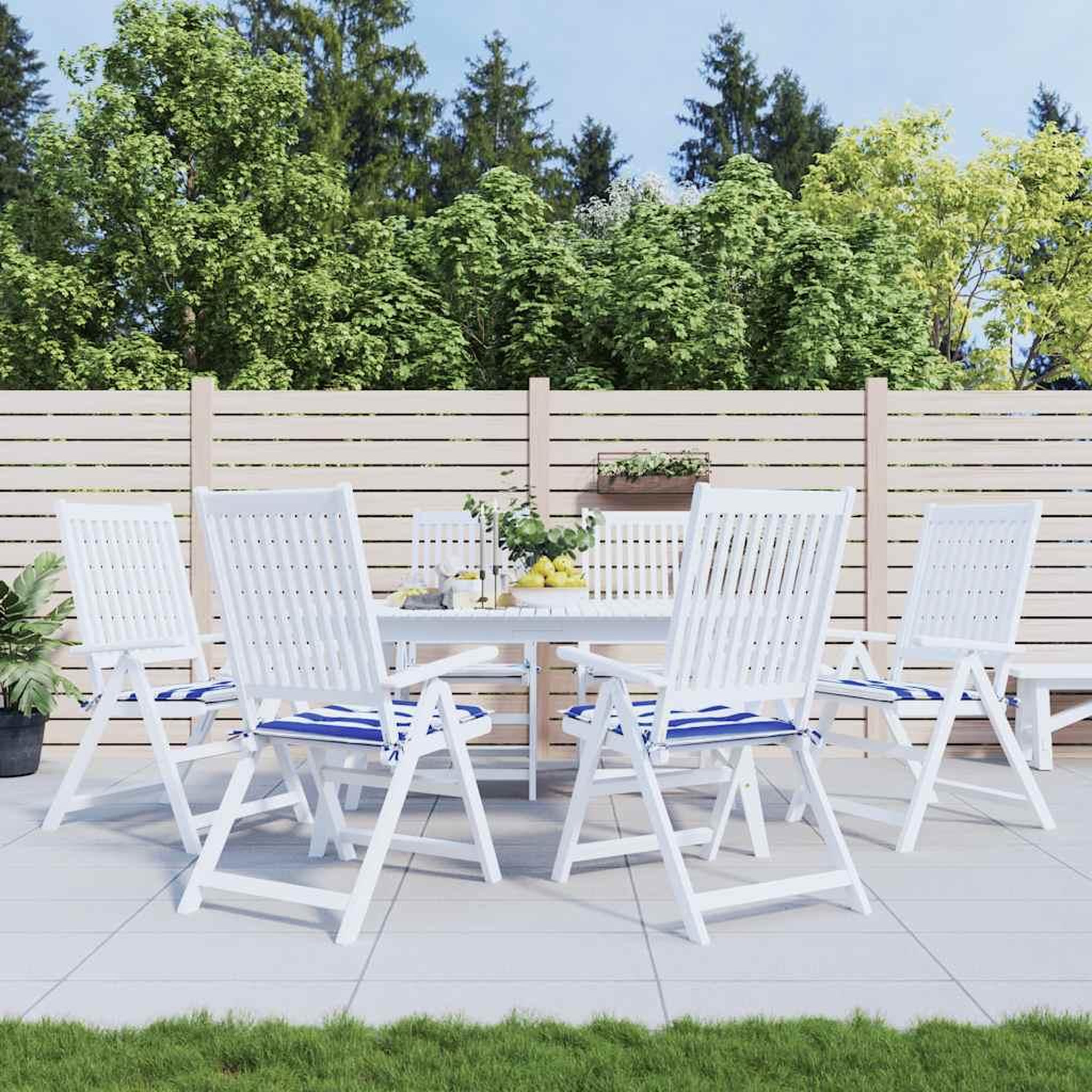 VIDAXL Coussins de chaise de jardin lot de 6 50x50x3 cm tissu