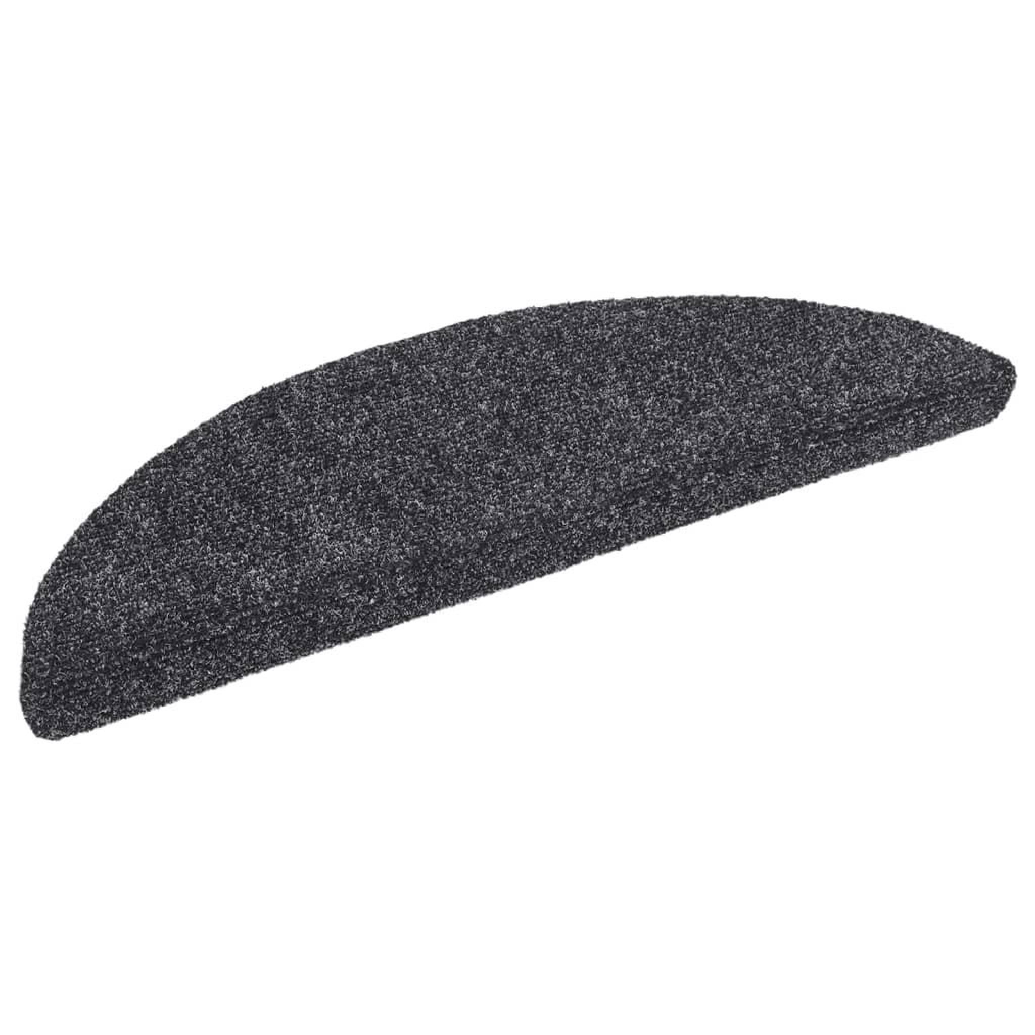 Voir la diapositive 3 : VIDAXL Tapis d'escalier auto-adhesif 15 pcs 56x17x3 cm Gris fonce