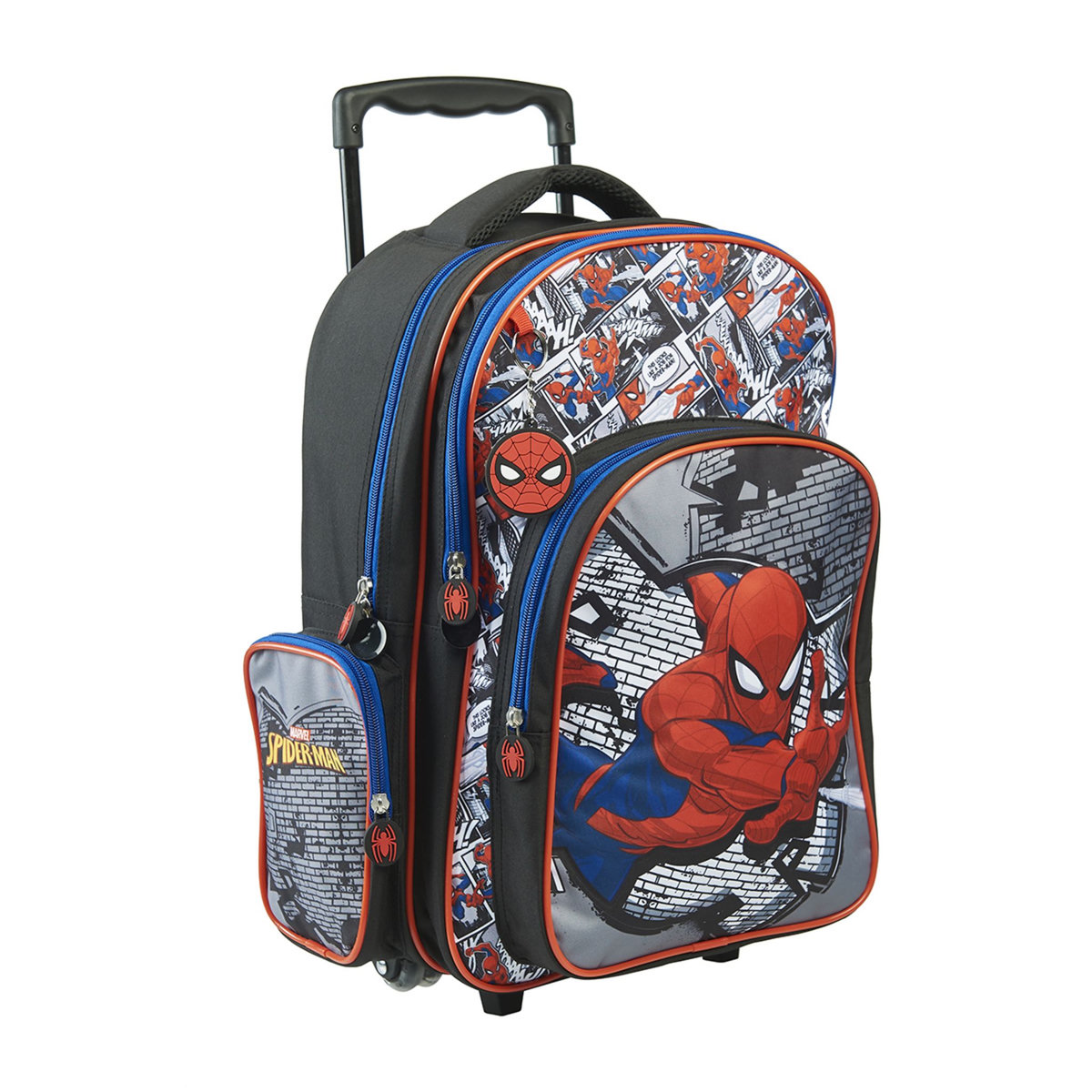 MARVEL Sac à dos à roulettes rouge et bleu SPIDERMAN
