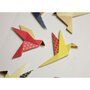  Autocollants en relief à paillettes - Origami oiseaux