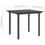 Voir la diapositive 4 : VIDAXL Table a dîner de jardin Noir 80x80x74 cm Acier et verre