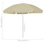 Voir la diapositive 6 : VIDAXL Parasol de plage jaune sable 300 cm